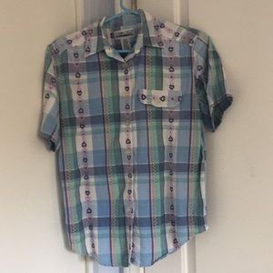 Cabin creek plaid short sleeve shirt